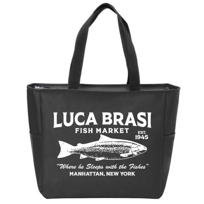 Luca Brasi Fish Market The Godfather Est 1945 Fishing Zip Tote Bag