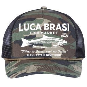 Luca Brasi Fish Market The Godfather Est 1945 Fishing Retro Rope Trucker Hat Cap