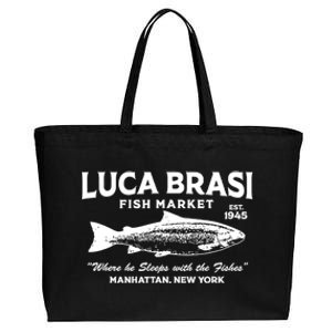 Luca Brasi Fish Market The Godfather Est 1945 Fishing Cotton Canvas Jumbo Tote