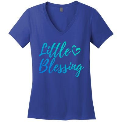 Little Blessing Funny Gift Christmas Family Matching Great Gift Women's V-Neck T-Shirt