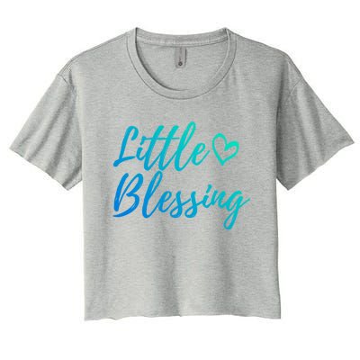 Little Blessing Funny Gift Christmas Family Matching Great Gift Women's Crop Top Tee