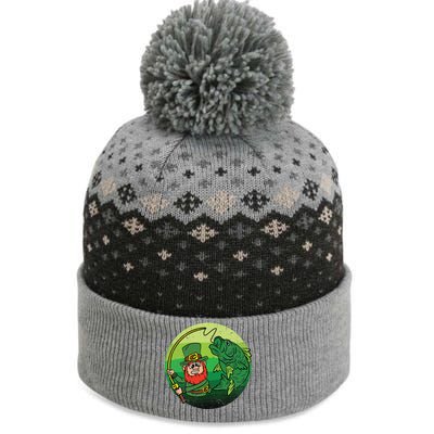 Leprechaun Bass Fishing St Patricks Day Irish Fisher Meaningful Gift The Baniff Cuffed Pom Beanie