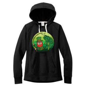 Leprechaun Bass Fishing St Patricks Day Irish Fisher Meaningful Gift Women's Fleece Hoodie