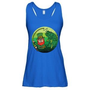 Leprechaun Bass Fishing St Patricks Day Irish Fisher Meaningful Gift Ladies Essential Flowy Tank