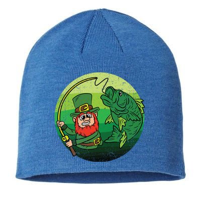 Leprechaun Bass Fishing St Patricks Day Irish Fisher Meaningful Gift Sustainable Beanie