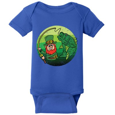 Leprechaun Bass Fishing St Patricks Day Irish Fisher Meaningful Gift Baby Bodysuit