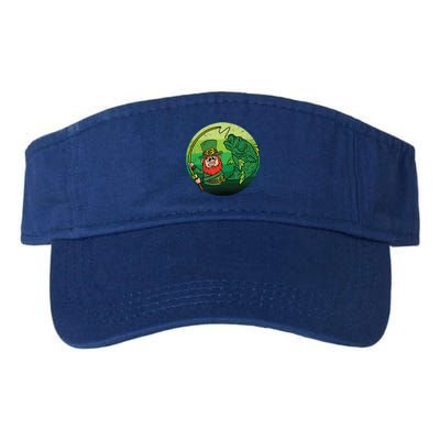 Leprechaun Bass Fishing St Patricks Day Irish Fisher Meaningful Gift Valucap Bio-Washed Visor