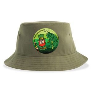 Leprechaun Bass Fishing St Patricks Day Irish Fisher Meaningful Gift Sustainable Bucket Hat