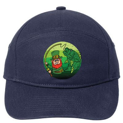 Leprechaun Bass Fishing St Patricks Day Irish Fisher Meaningful Gift 7-Panel Snapback Hat