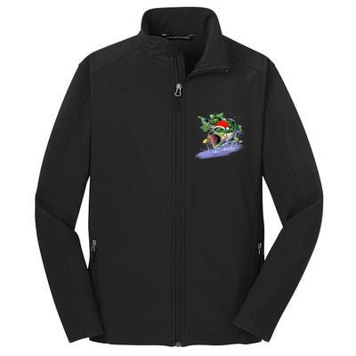 Largemouth Bass Fishing Merry Fishmas Gift Core Soft Shell Jacket