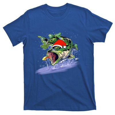 Largemouth Bass Fishing Merry Fishmas Gift T-Shirt