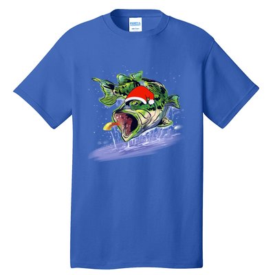 Largemouth Bass Fishing Merry Fishmas Gift Tall T-Shirt