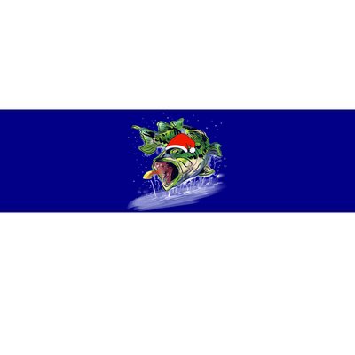 Largemouth Bass Fishing Merry Fishmas Gift Bumper Sticker