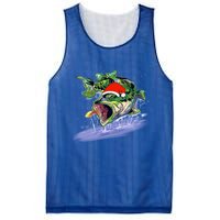 Largemouth Bass Fishing Merry Fishmas Gift Mesh Reversible Basketball Jersey Tank