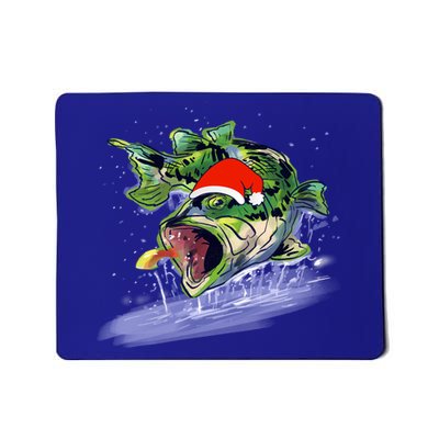 Largemouth Bass Fishing Merry Fishmas Gift Mousepad