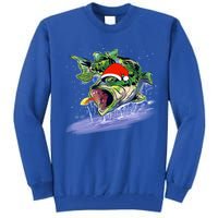 Largemouth Bass Fishing Merry Fishmas Gift Tall Sweatshirt