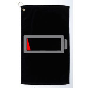 Low Battery Funny Humor Low Energy Sarcasm Design Platinum Collection Golf Towel