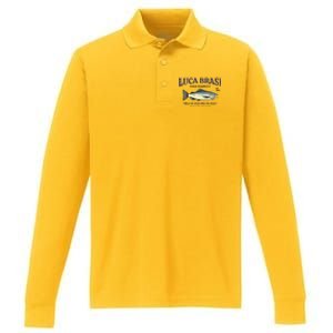 Luca Brasi Fish Market The Godfather Est 1945 Fishing Performance Long Sleeve Polo