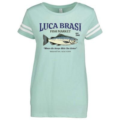 Luca Brasi Fish Market The Godfather Est 1945 Fishing Enza Ladies Jersey Football T-Shirt