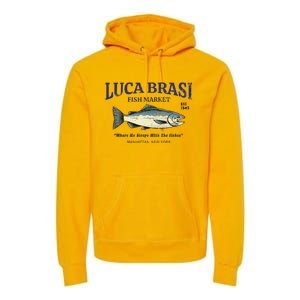 Luca Brasi Fish Market The Godfather Est 1945 Fishing Premium Hoodie