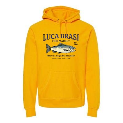 Luca Brasi Fish Market The Godfather Est 1945 Fishing Premium Hoodie