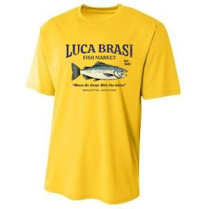 Luca Brasi Fish Market The Godfather Est 1945 Fishing Performance Sprint T-Shirt