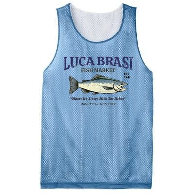 Luca Brasi Fish Market The Godfather Est 1945 Fishing Mesh Reversible Basketball Jersey Tank