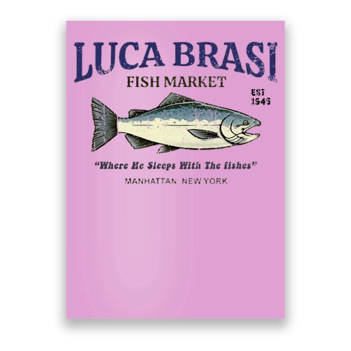 Luca Brasi Fish Market The Godfather Est 1945 Fishing Poster