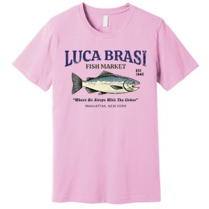 Luca Brasi Fish Market The Godfather Est 1945 Fishing Premium T-Shirt