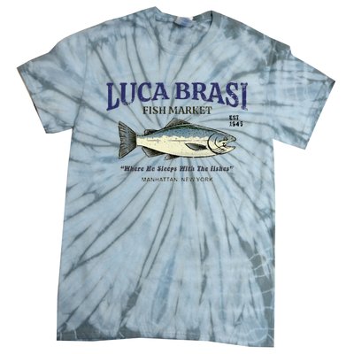 Luca Brasi Fish Market The Godfather Est 1945 Fishing Tie-Dye T-Shirt