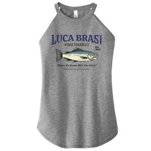 Luca Brasi Fish Market The Godfather Est 1945 Fishing Women's Perfect Tri Rocker Tank