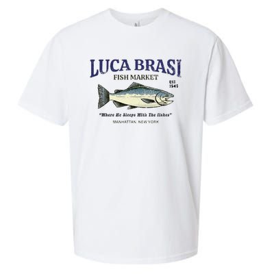 Luca Brasi Fish Market The Godfather Est 1945 Fishing Sueded Cloud Jersey T-Shirt