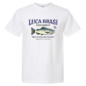 Luca Brasi Fish Market The Godfather Est 1945 Fishing Garment-Dyed Heavyweight T-Shirt