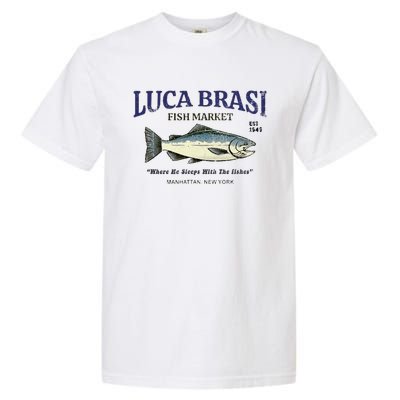 Luca Brasi Fish Market The Godfather Est 1945 Fishing Garment-Dyed Heavyweight T-Shirt