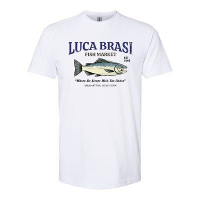 Luca Brasi Fish Market The Godfather Est 1945 Fishing Softstyle CVC T-Shirt