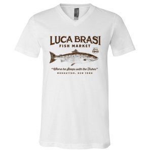 Luca Brasi Fish Market V-Neck T-Shirt