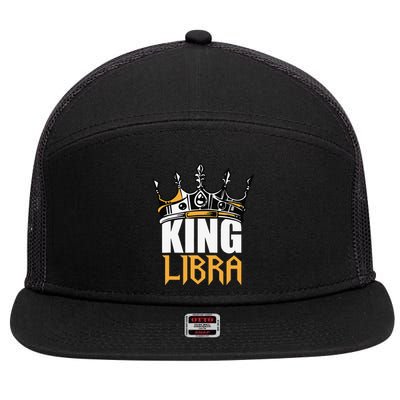 Libra Birthday Gifts King Libra Zodiac 7 Panel Mesh Trucker Snapback Hat