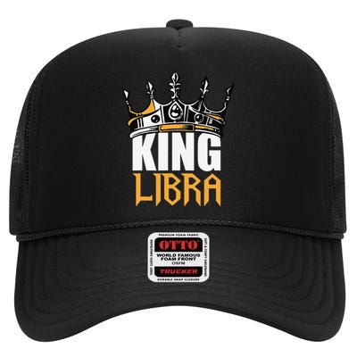 Libra Birthday Gifts King Libra Zodiac High Crown Mesh Back Trucker Hat