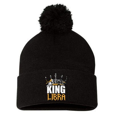 Libra Birthday Gifts King Libra Zodiac Pom Pom 12in Knit Beanie