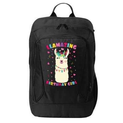 Llamazing Birthday Girl Cute Llama Alpaca City Backpack