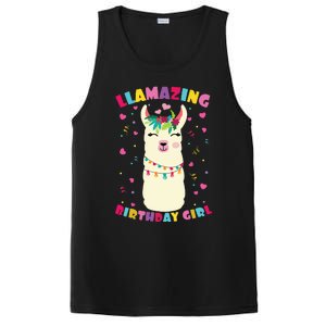 Llamazing Birthday Girl Cute Llama Alpaca PosiCharge Competitor Tank