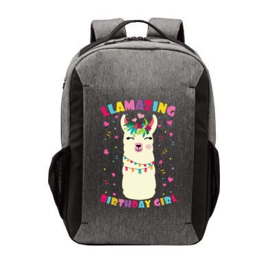 Llamazing Birthday Girl Cute Llama Alpaca Vector Backpack