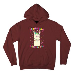 Llamazing Birthday Girl Cute Llama Alpaca Hoodie