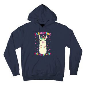 Llamazing Birthday Girl Cute Llama Alpaca Tall Hoodie