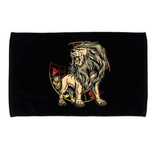 Leo Birthday Gift Born In July August Zodiac Leo Microfiber Hand Towel