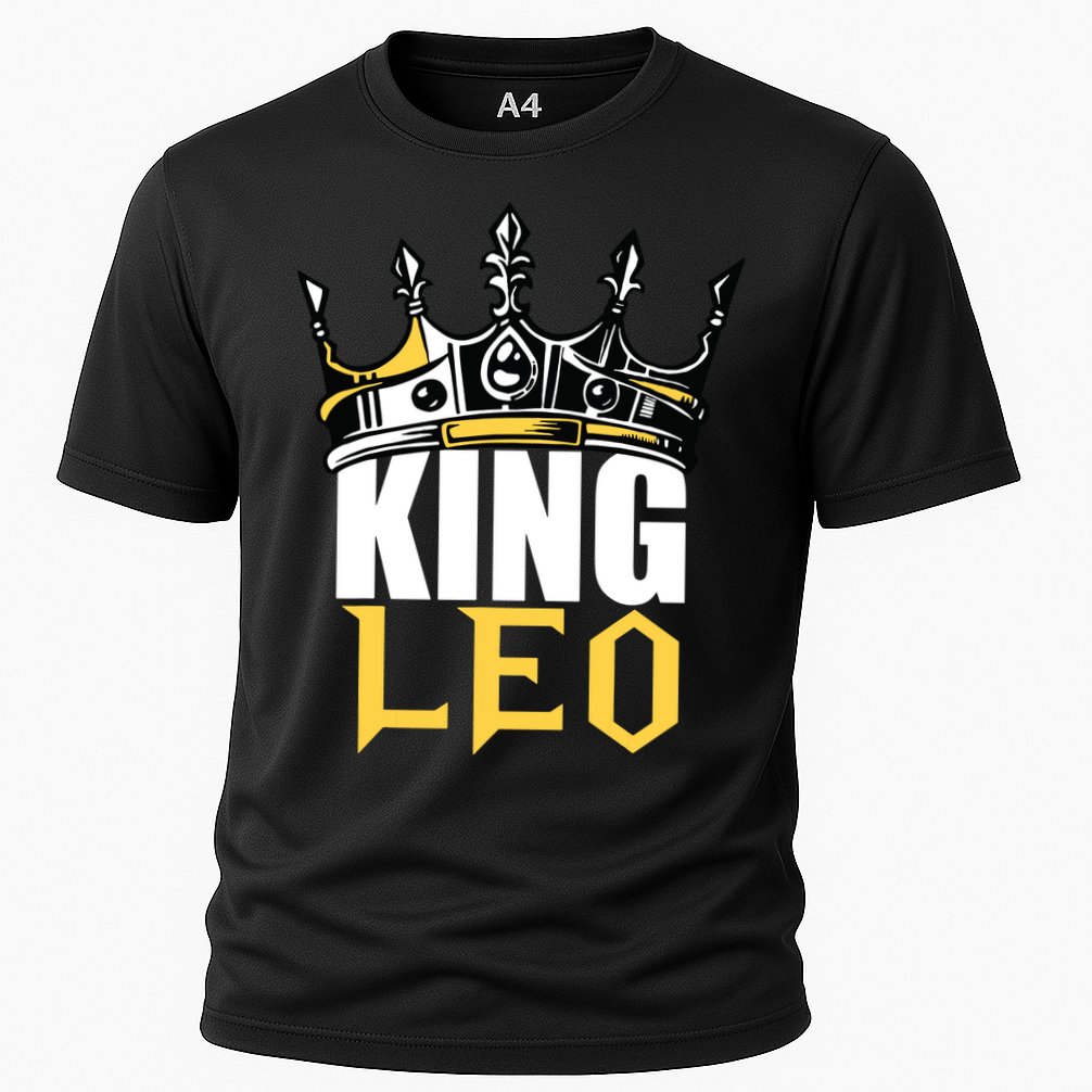 Leo Birthday Gifts King Leo Zodiac Cooling Performance Crew T-Shirt