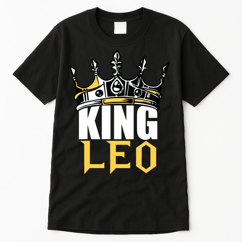 Leo Birthday Gifts King Leo Zodiac Tall T-Shirt