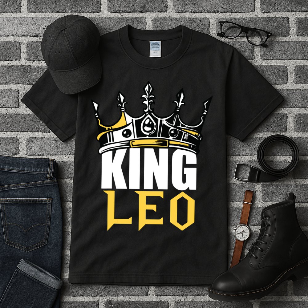 Leo Birthday Gifts King Leo Zodiac Tall T-Shirt