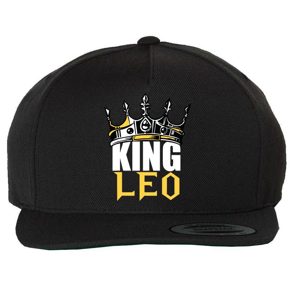 Leo Birthday Gifts King Leo Zodiac Wool Snapback Cap