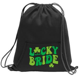 Lucky Bride Groom Couples Matching Wedding St Patricks Day Sweatshirt Cinch Pack Bag